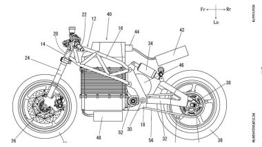 La moto elettrica di Yamaha senza carenature mostra la meccanica