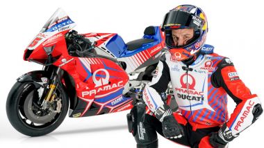 La nuova Ducati Demosedici GP21 del Pramac Racing e Johann Zarco
