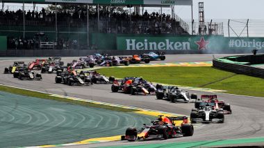 La partenza del GP del Brasile 2019 di Formula 1 a Interlagos
