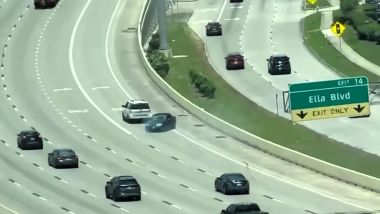 La Saab 9-3 Cabrio trainata al contrario in uno dei video virali sui social
