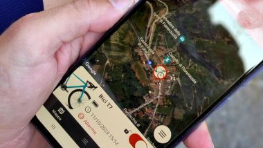 La schermata dell'app di Trackting Bike per la localizzazione della tua bici