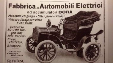 La storie delle auto e delle bici elettriche: l'italiana Dora, auto elettrica del 1906