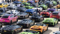 Lamborghini Day UK 2023: le foto del raduno record con 382 Lambo
