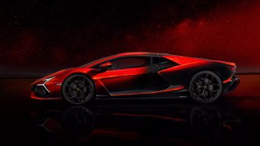 Lamborghini Revuelto Opera Unica: la silhouette affilatissima e aerodinamica della vettura