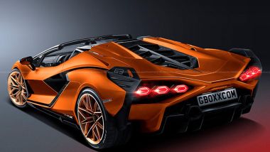 Lamborghini Sian Roadster: il posteriore