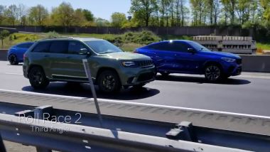 Video YouTube: sfida tra Lamborghini Urus, Bmw X6, Jeep Trackhawk