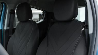 Lancia Ypsilon Hybrid Ecochic Maryne 2020, il tessuto dei sedili anteriori
