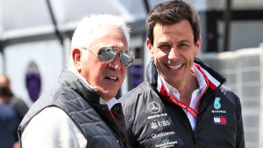 Lawrence Stroll (Racing Point) e Toto Wolff (Mercedes)