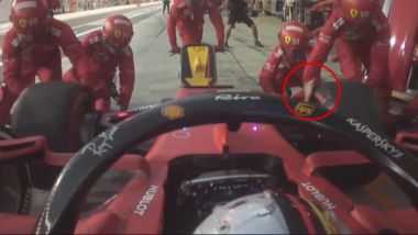 Le immagini del pit-stop di Vettel dall'on board camera