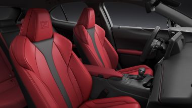 Lexus UX 2022: i sedili sportivi della versione F Sport
