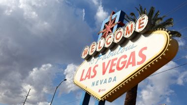 L'iconico cartello di ingresso a Las Vegas