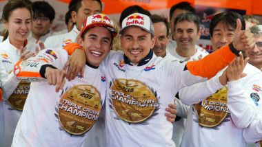 Marc Marquez e Jorge Lorenzo nel 2019 insieme nel team Honda Repsol