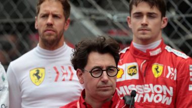 Mattia Binotto, Charles Leclerc e Sebastian Vettel - Scuderia Ferrari