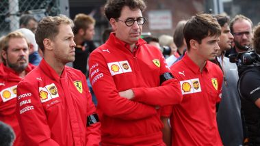 Mattia Binotto, Charles Leclerc e Sebastian Vettel - Scuderia Ferrari