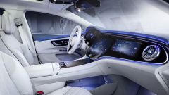 Nuova Mercedes EQS con display hyperscreen da 56 pollici in video