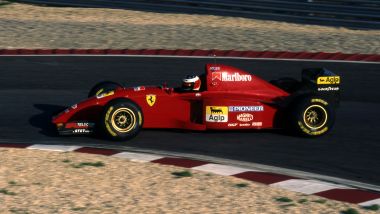 Michael Schumacher nel test del 1995 con la Ferrari 412 T2 | Foto: Girardo.com