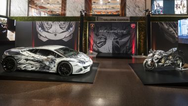Minotauro (a sinistra) e Centauro (destra), Lamborghini e Ducati diventano opere d'arte