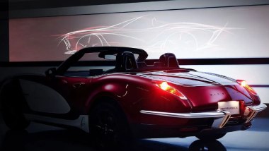 Mitsuoka Roadster: l'immagine di coda dell'auto che sta realizzando il carrozziere giapponese