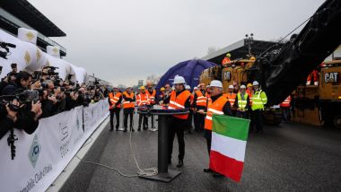 Monza, l'avvio dei lavori alla presenza del Ministro Salvini