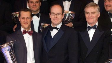 Mosley nel 2001 con il Principe Alberto di Monaco e Michael Schumacher