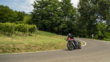 Moto Morini Calibro in azione nell'Oltrepò