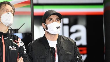 MotoGP 2020, Andrea Iannone nel box Aprilia a Valencia