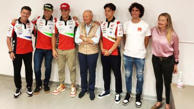 MotoGP 2023: i piloti del team LCR presso la sede GIVI