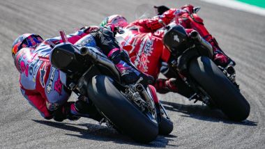 MotoGP Aragona 2022, Alcaniz: Francesco Bagnaia ed Enea Bastianini (Ducati)