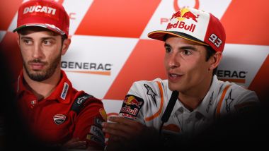 MotoGP Australia 2019, Phillip Island: Andrea Dovizioso (Ducati) e Marc Marquez (Honda)