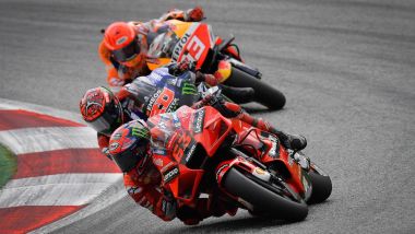 MotoGP Austria 2022: Francesco Bagnaia (Ducati), Fabio Quartararo (Yamaha) e Marc Marquez (Honda)