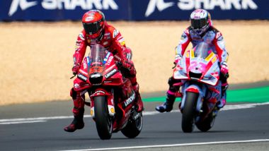 MotoGP Francia 2022, Le Mans: Francesco Bagnaia (Ducati) ed Enea Bastianini 