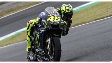 MotoGP, GP Giappone 2019: Valentino Rossi (Yamaha) impegnato sul circuito di Motegi