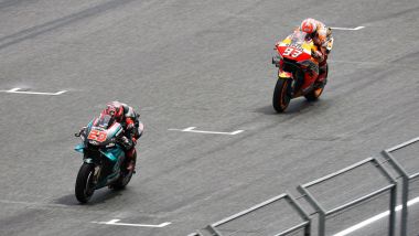 MotoGP Thailandia 2019, Buriram: Fabio Quartararo (Yamaha) e Marc Marquez (Honda)