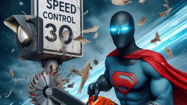 Nella foto: Fleximan immaginato dall'Intelligenza Artificiale