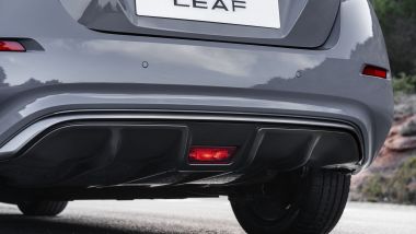 Nissan Leaf 2022: il fendinebbia nel diffusore posteriore