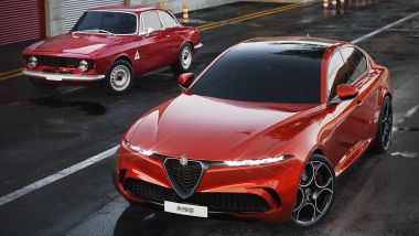 Nuova Alfa Romeo Giulia by Sugar Design e Giulia Sprint GT: frontali a confronto