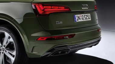 Nuova Audi Q5 2020: il nuovo paraurti posteriore e i gruppi ottici OLED