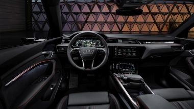 Nuova Audi Q8 e-tron, visuale dell'abitacolo