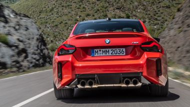 Nuova BMW M2, visuale posteriore
