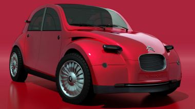 Nuova Citroen 2CV EV, i rendering di Dejan Hristov (credit: Behance / @DejanHristov)