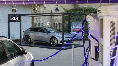 Nuova Kia EV6 GT nell'Enel X Store di Corso Francia