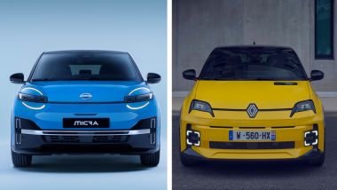 Nuova Nissan Micra e Renault 5 E-Tech: ''fototessere'' a confronto