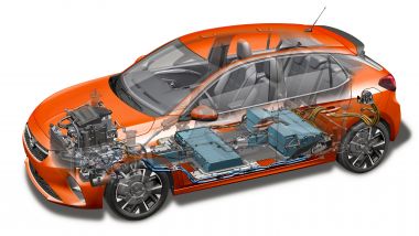 Nuova Opel Corsa-e: il complesso del sistema elettrico di bordo
