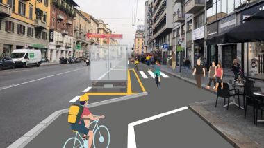 Nuova pista ciclabile in corso Buenos Aires a Milano: la prima fase dei lavori