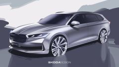 Nuova Skoda Superb 2024 Wagon e berlina: ecco i disegni