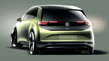 Nuova Volkswagen ID.3 2023: visuale di 3/4 posteriore