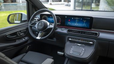 Nuove Mercedes Classe V ed EQV: l'abitacolo aggiornato in tante parti