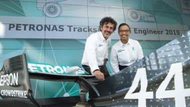 Petronas F1, Giuseppe D'Arrigo con Stephanie Travers
