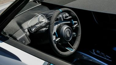 Porsche 357 Vision Speedster: l'abitacolo sportivo con elementi in fibra di carbonio