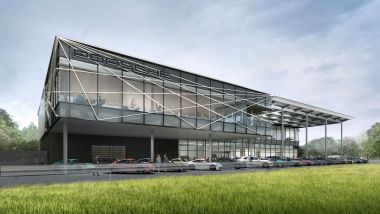 Porsche Experience Center: l'edificio principale del centro giapponese in costruzione